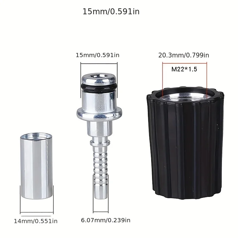 High Pressure Car Wash Pipe Accessory Set, Special Connectors for Pressure Washer
