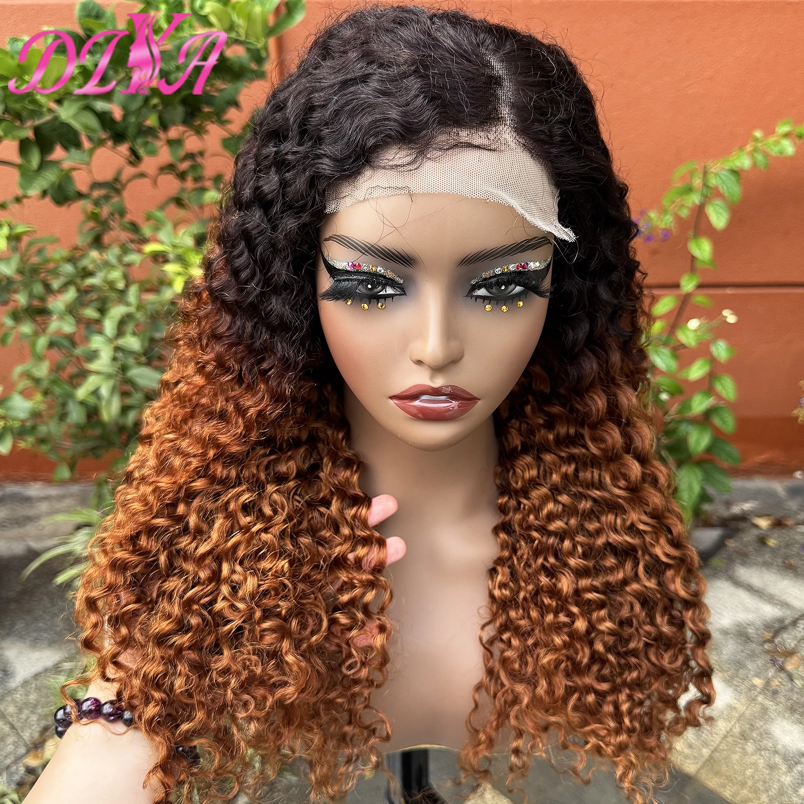 24 Inches Water Wave Curly Human Hair Wigs 5x5 Lace Closure Curly Wave Brazilian Remy Hair Wig for Black Women Pre Plucked