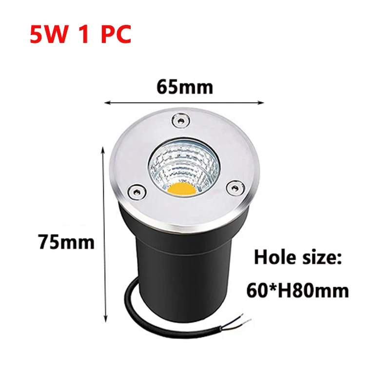 Imagem -06 - Luz Conduzida Exterior Impermeável do Ponto Luzes do Jardim Luz Recessed Enterrada da Plataforma Lâmpadas Subterrâneas Iluminação da Calçada Ip67 5w 10w 15w 220v 24v