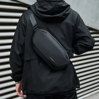 MATE ELAN-Bolso de hombro tipo bandolera fino para negocios urbanos, riñonera impermeable a la moda para hombre, bolsas de pecho, color negro, el mejor bolso para iPad