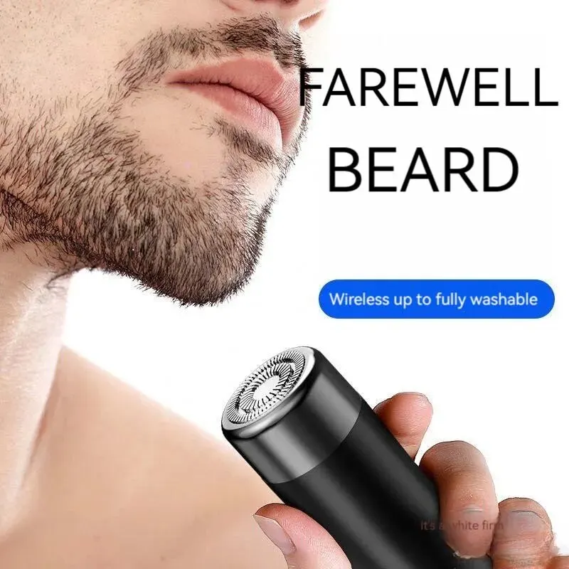 Portable Electric Shaver For Men Fully Washable USB Charging Travel Portable Mustache Mini Beard Cutter New Style