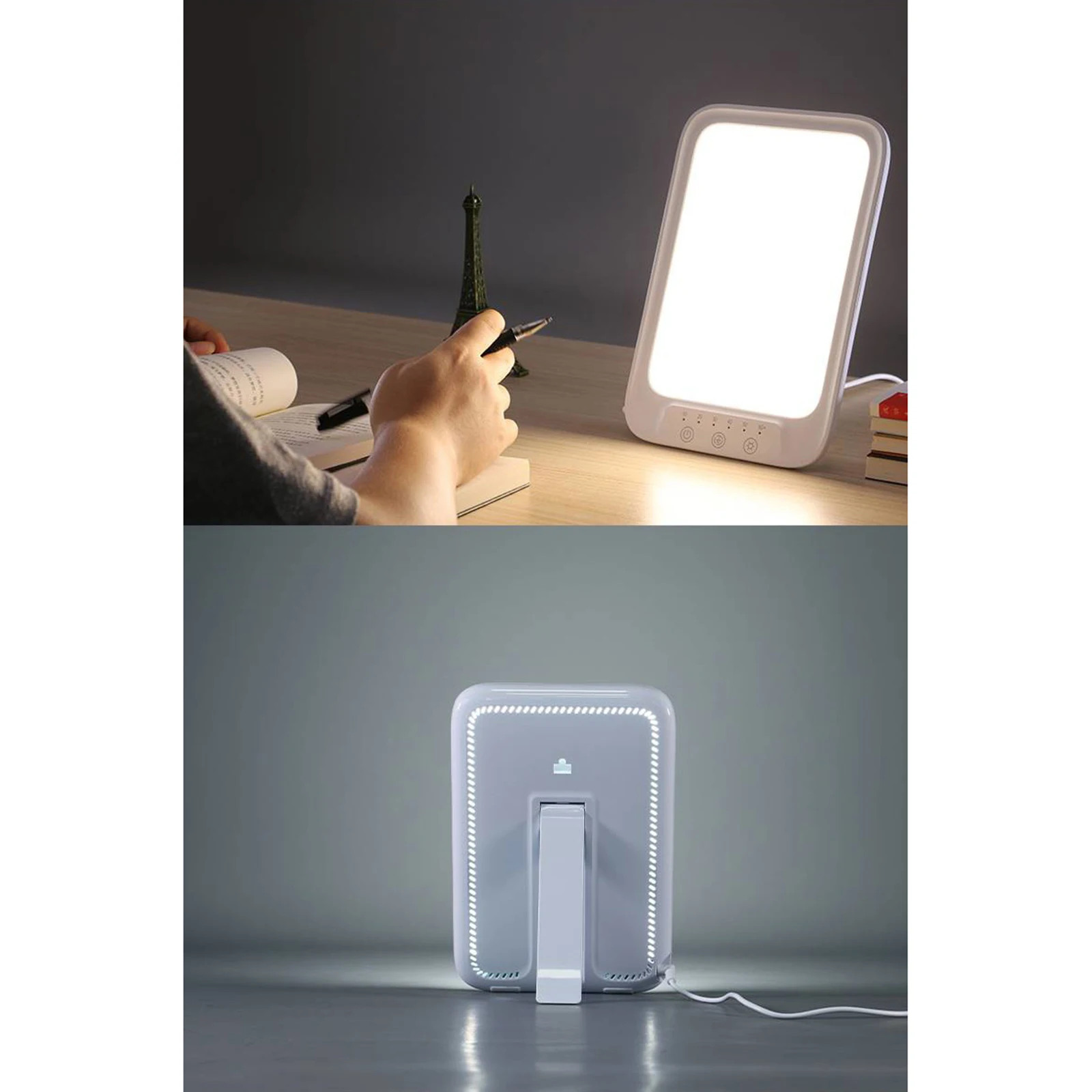 LED Daylight Lamp 20000 Lux Cool & Warm Light Therapy Lamp Against Depression 3 Light Colours 5 Brightness Levels Touch Control