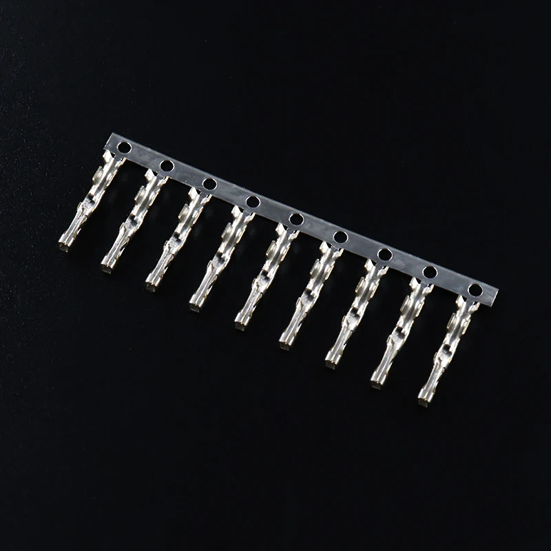 100PCS MX2.54 DuPont Connector 2.54mm Female Terminal TJC8 With Lock Cold-pressed Reed Crimping Terminal For Male Shell Terminal