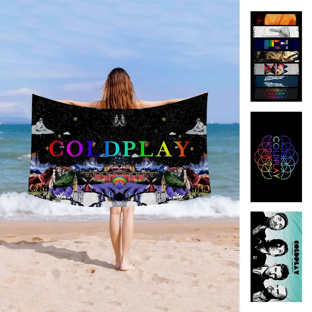 Classic Pop Rock Band C-Coldplay Bath Towel Microfiber Soft Water Absorbing For Girl Kids Decorative Cartoon Beach Towel
