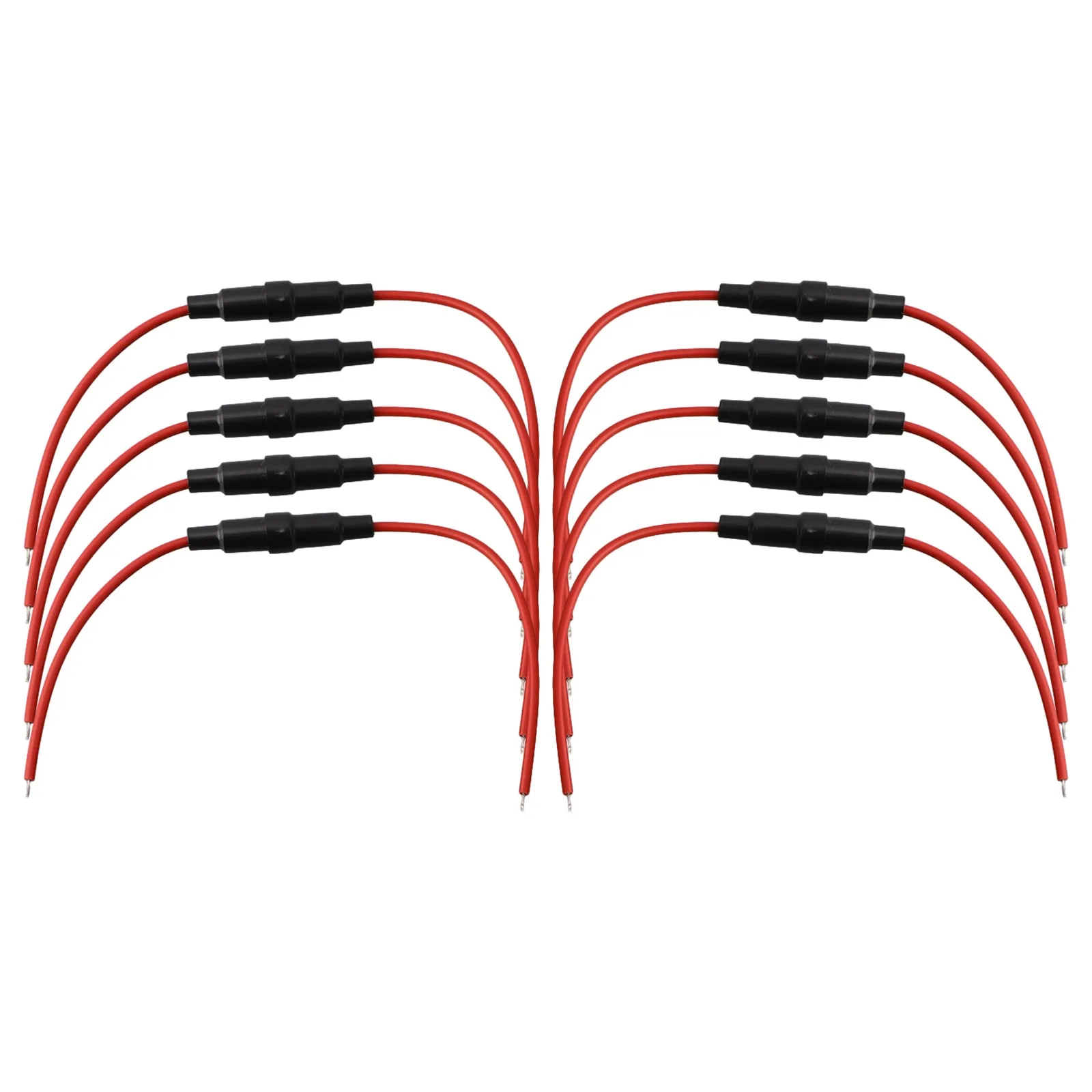 10 stuks FastBlow zekeringhouder schroeftype inline zekeringhouder 5x20 mm compatibiliteit met glazen zekering maximale spanning 250 V