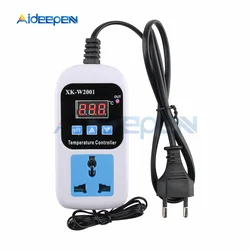 W2001 Digital Control Temperature Microcomputer Thermostat Switch Thermometer New Thermoregulator With Probe 110-220V 1500W EU