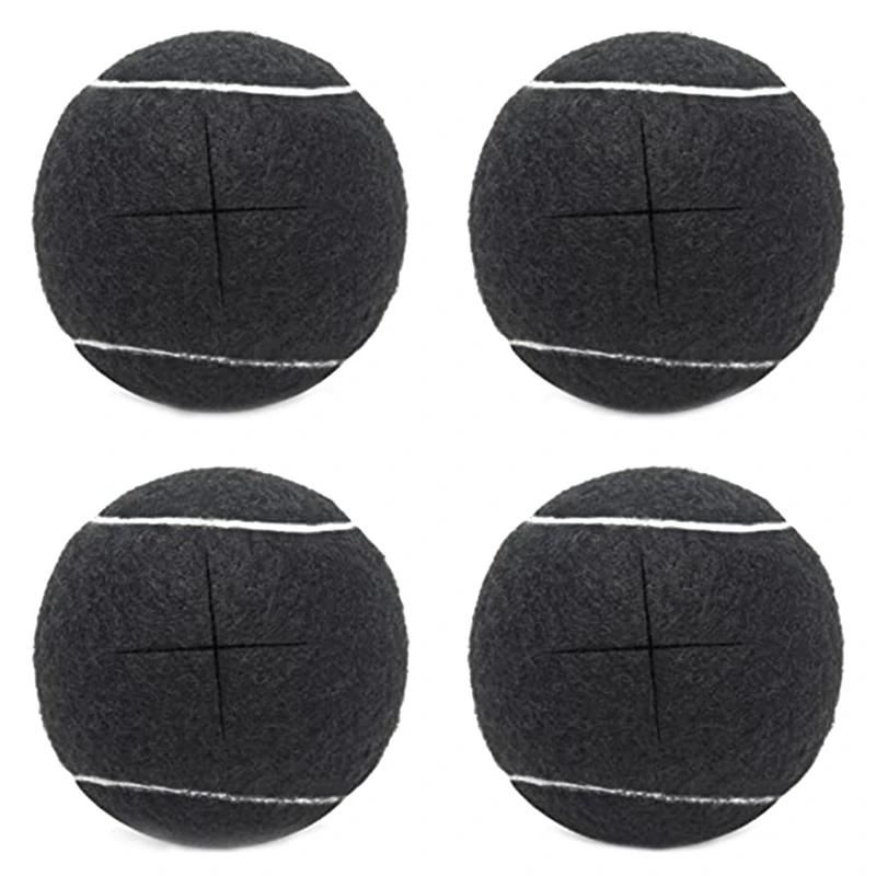 4Piece Tennis Balls For Furniture Legs And Floor Protection Legs Universal Precut Glide Balls Heavy Duty Long Lasting