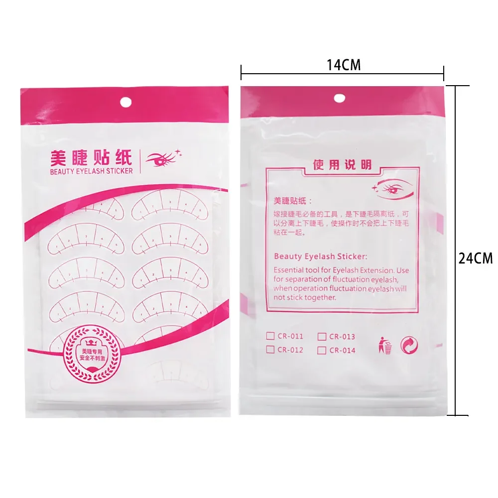 Gros Extension pratique conseils pour les yeux autocollant enveloppes outils de maquillage coussinets pour les yeux patchs en papier 3D cils sous les coussinets pour les yeux cils cils