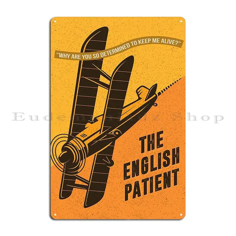 الإنجليزية المريض البديل الفيلم لوحة معدنية المشارك ريترو نادي حفلة كلاسيكية الحديد جدار ديكور تين تسجيل ملصق