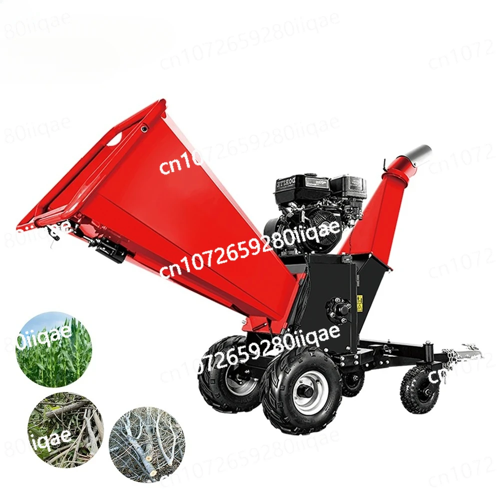 15HP Engine tree branch 120mm wood chipper in factory price 15HP drum Wood Chipper Shredder Machine