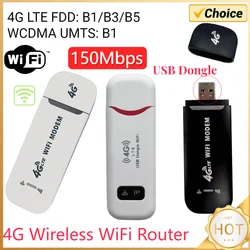 Roteador WiFi sem fio 4G LTE, Modem USB portátil, Dongle de Hotspot de bolso, Banda Larga Móvel para Casa e Escritório, Cartão Sim, 150Mbps