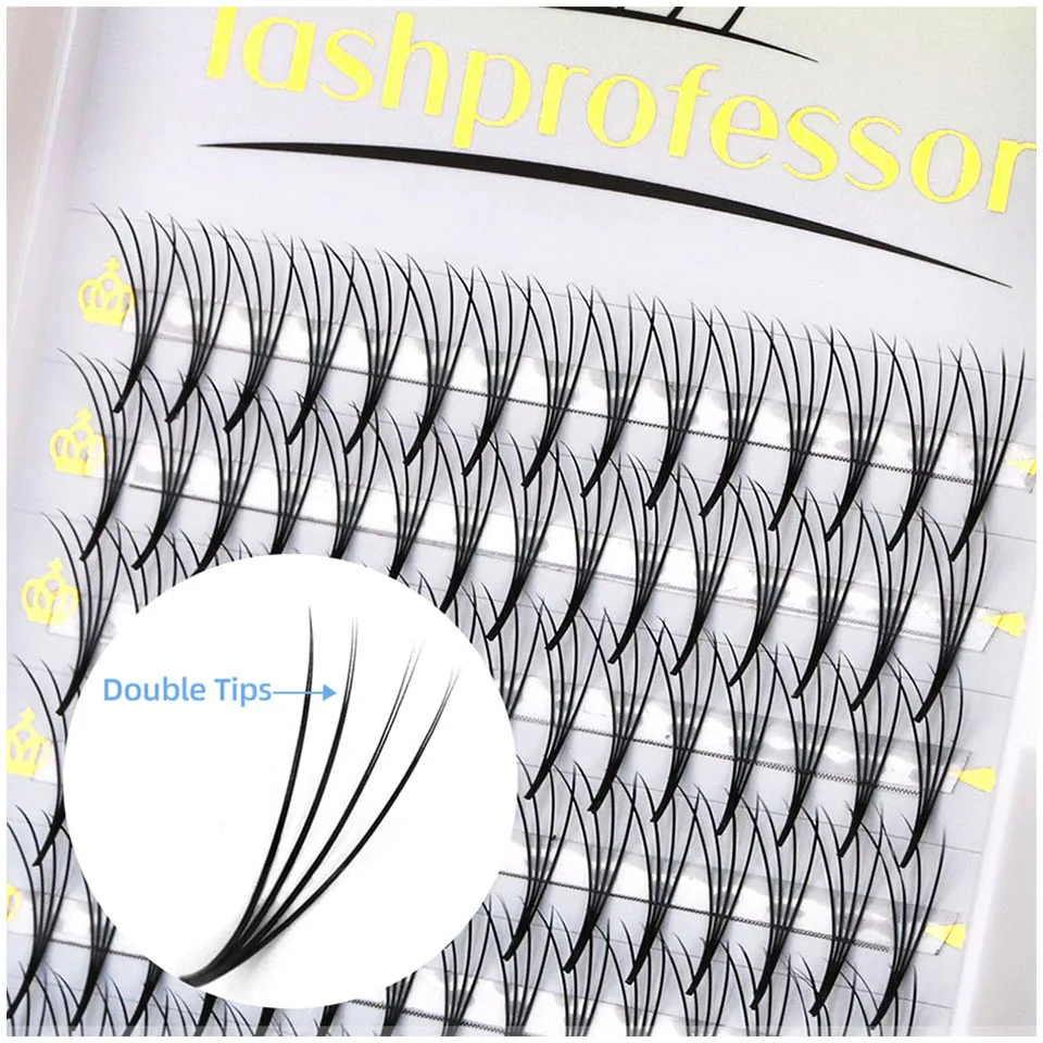 Flat Premade Fans Thin Root Eyelash Extension Fan 3D 4D 5D 6D Super Black Flat Pointy Base Eyelashes Pre Made Volume Reday Fans