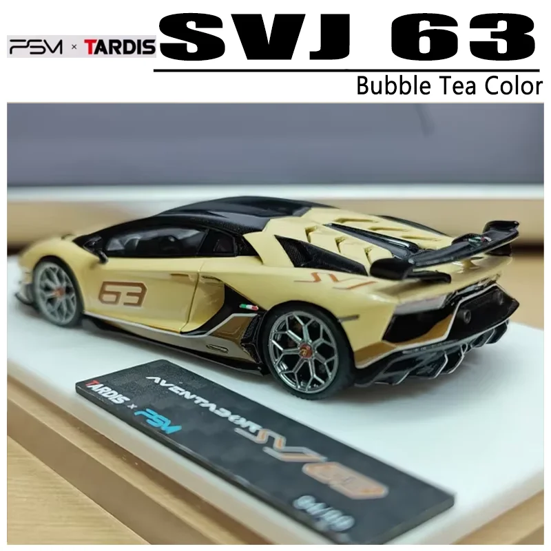 Tardis X PSM 1/64 Aventador SVJ 63 Bubble Tea Color LIMITED 99PCS in Stock Resin Car Toy Die Casting Metal Model Series Gift