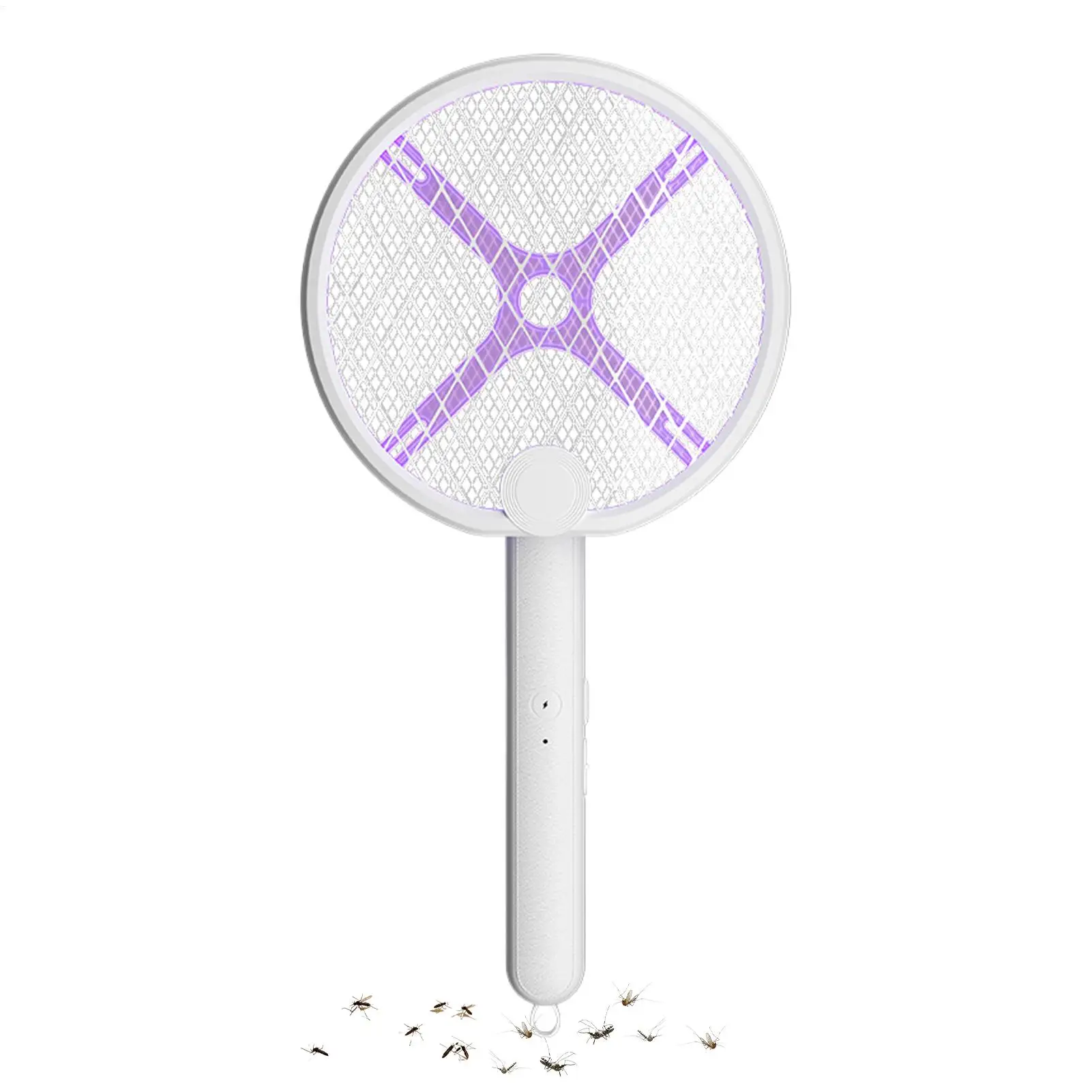 

Fly Zapper Racket 2-in-1 Foldable Gnat Zapper Racket With Attractant Light Portable Electric Fly Swatter For Home Kitchen