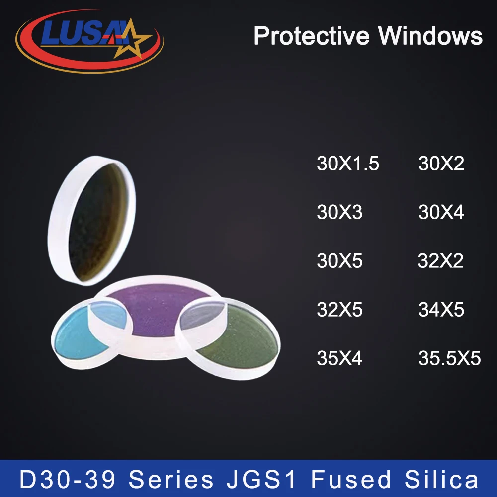 

LUSAI Laser Protection Window Lens Protective Windows Dia30/32/34/35 For WSX ProCutter Raytools Bodor Laser Head