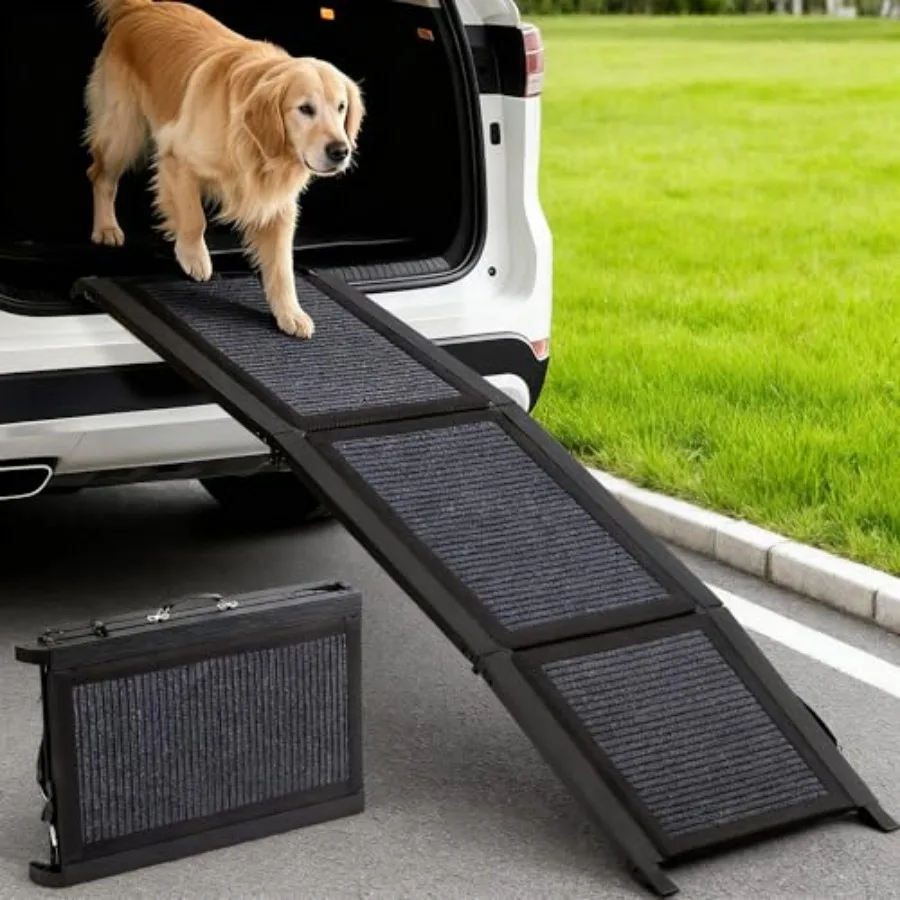 

Складная рампа для собак 71''x17'' (дополнительная длина) для автомобилей, грузовиков, внедорожников с нескользящим покрытием, уличная рампа для домашних животных для собак мелких, средних и крупных пород