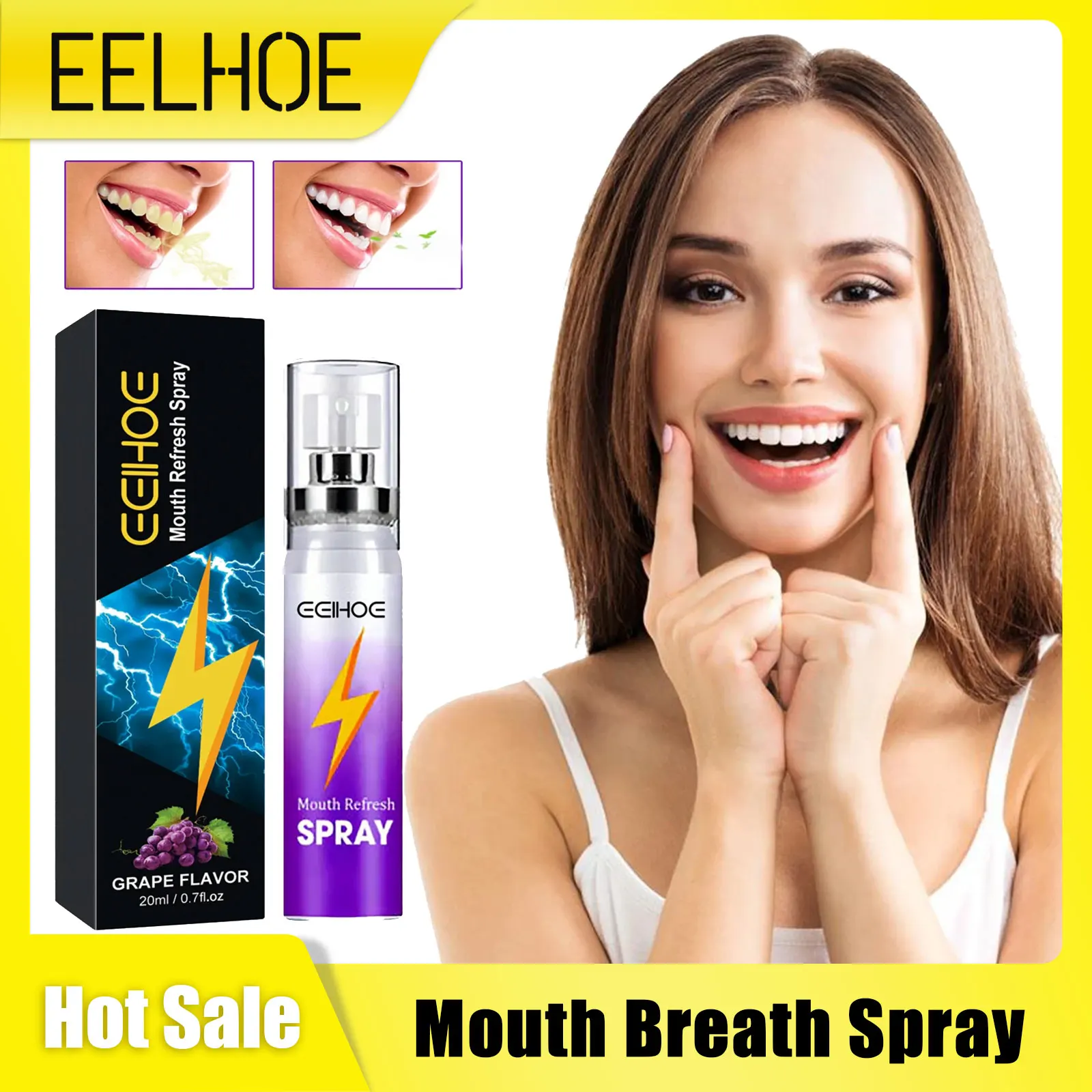 Mouth Spray Dating Grapes Smell Oral Care Halitosis Odor Refreshing Preventing Dental Plaque Remove Smoke Bad Breath Fresh Spray