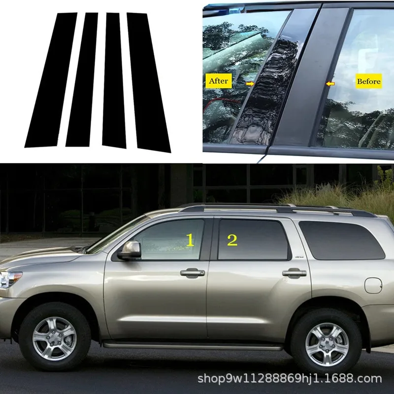 FOR 2007-2015 Toyota Sequoia Sequoia Tantu modified window trim center pillar sticker