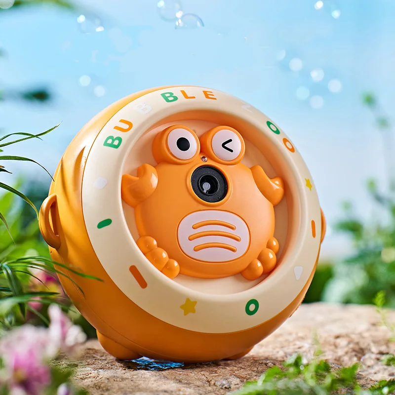 

Crab shaped circular fully automatic bubble machine toys ABS material selection children's gifts summer toys Bubble Gun