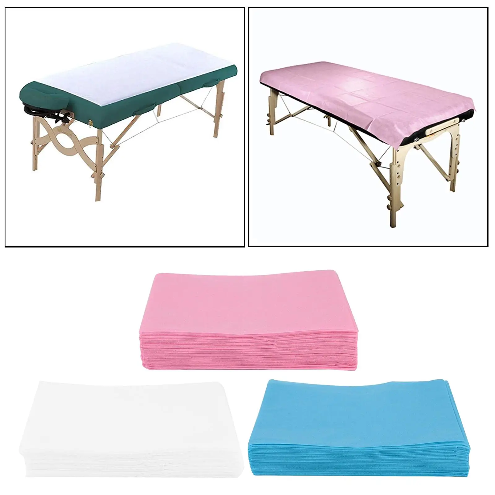 Literie de spa en tissu non tissé, drap de table de massage au poulet, couvre-lit, 10 pièces