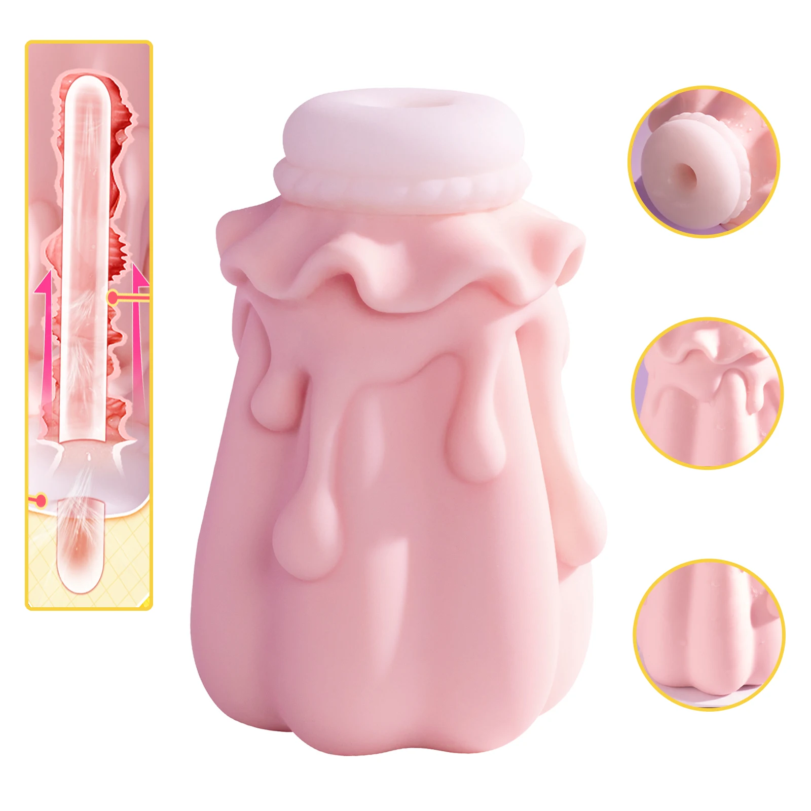 YUU Male Masturbators Pocket Pussy Anime Pumpkin Onahole Double Layer Process Realistic Vagina TPE Adult Sex Toy for Men 0.51kg