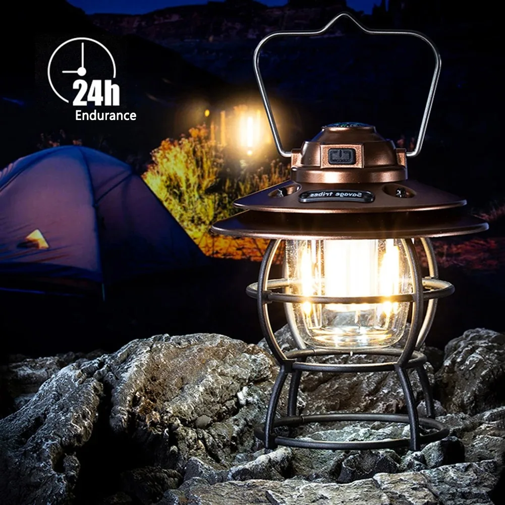 2000mAh LED Portable Camping Lantern Universal 3Lighting Modes For Hiking Camping Picnic Emergency Home Power Outages Outdoor