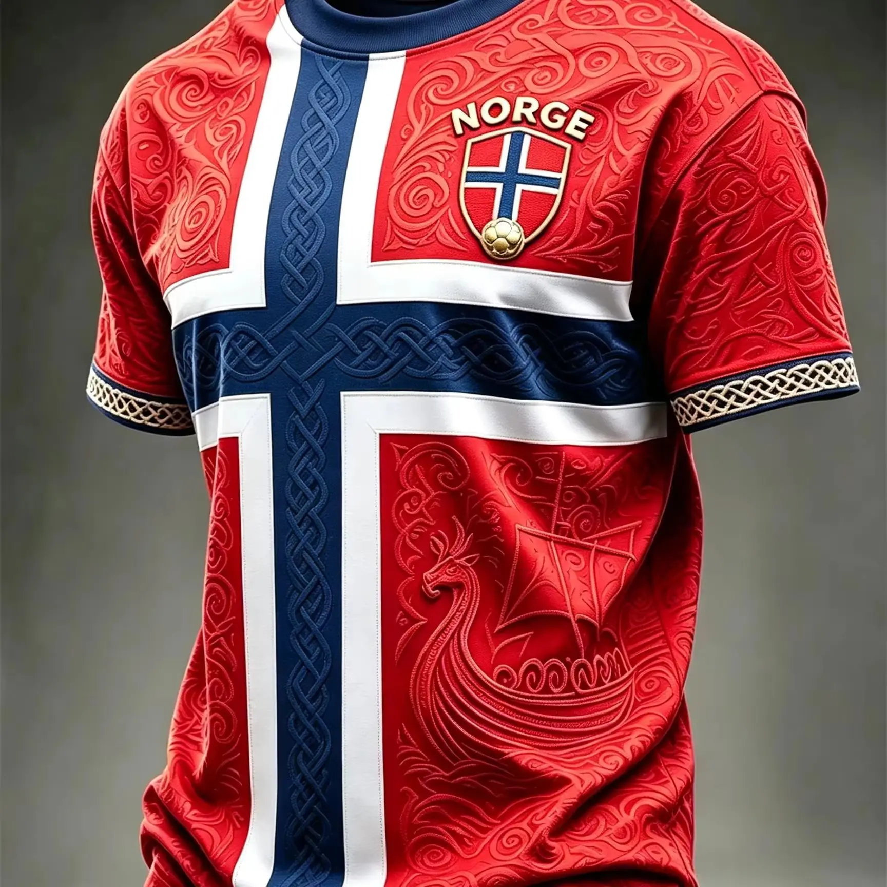 2026 Men/Kid Norway O Neck Football Shirt Full Nordic Viking Relief Style Pattern 3D Print Quick Dry Breathable Fan Sport Jersey