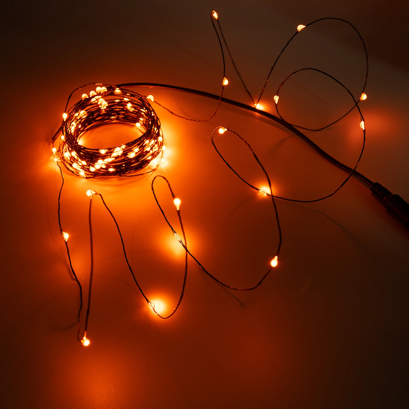 Orange Purple Halloween String Lights 10M 20M Black Wire Fairy Lights for Halloween Christmas Home Decoration Plug Outdoor