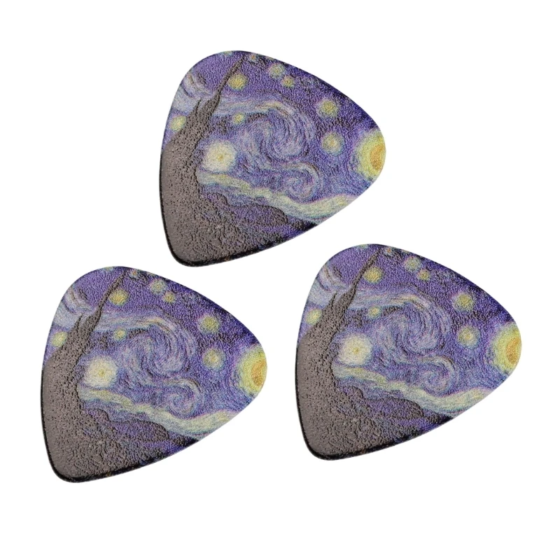 3Pcs Creative Starry Guitar Pick Thin And Heavy Pick Set Acoustic Guitar Plectrums Musical Instrument Accessories