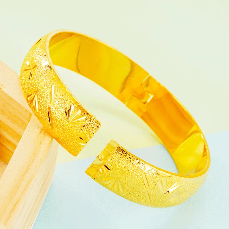 

Women's 24K Gold Ancient Inherited Bracelet, AU999 | Chiseled auspicious cloud with coiled dragon clasp.