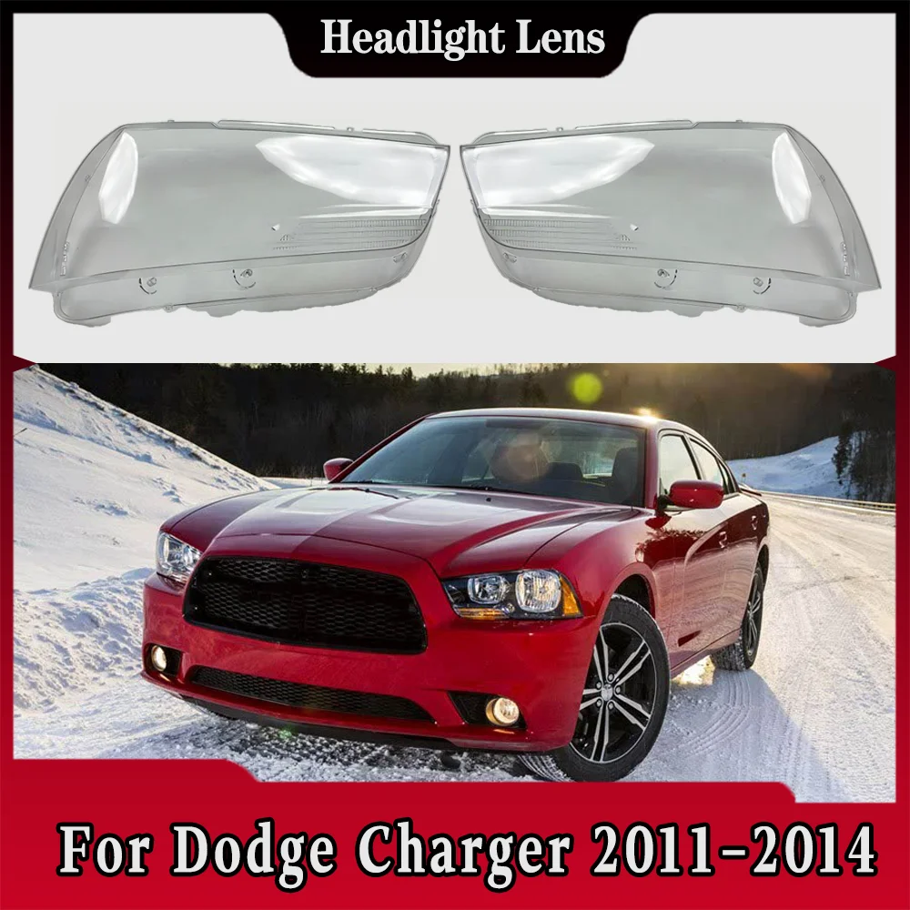 

For Dodge Charger 2011 2012 2013 2014 Transparent Headlight Cover Lampshade Shell Headlamp Housing Durable Lens Plexiglass