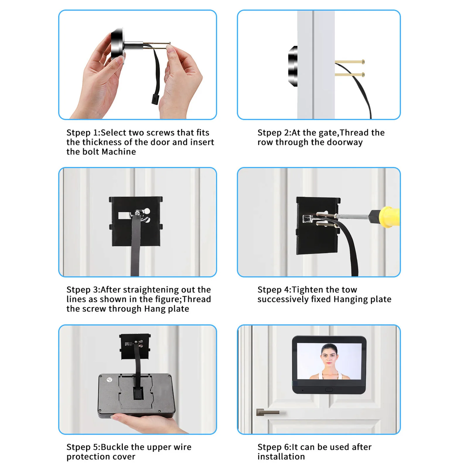 Campanello per telecamera spioncino Conversazione bidirezionale Sensibilità automatica Spioncino Videocitofono Rilevazione movimento PIR per la casa