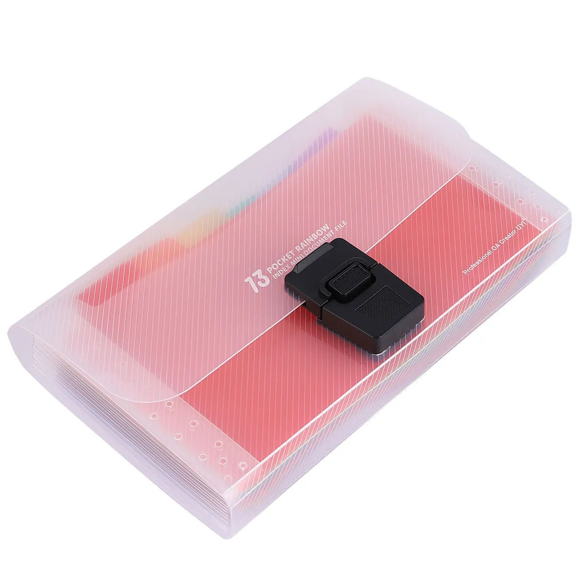 

2Pcs File Folder Storage Bag A6 13 Pockets Plastic Multilayer Document Organizer Portable Rainbow Folder for Office School Home