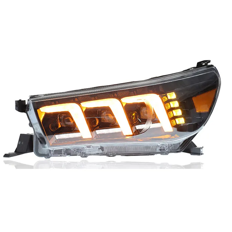 Conjunto de faros LED para Toyota Hilux, faros de giro dinámicos DRL, Plug and Play, 2015-2020, 1 par