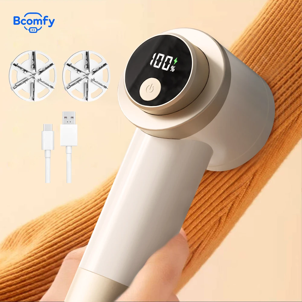 Lint Remover For Clothes Portable Electric Fabric Shaver USB Rechargeable Clothes Shaver Digital Display Sweater Pellet Remover