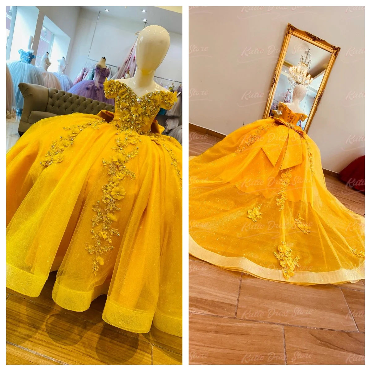Customized Flower Girl Dress For Wedding Applique Beading Off Shoulder Princess Kids Birthday Party First Communion Ball Gowns