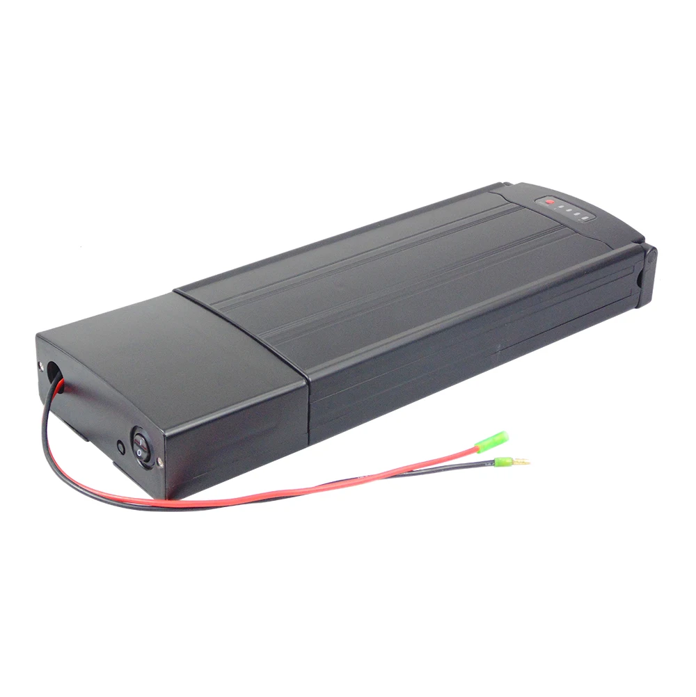 Thin Rear Rack Battery Pack 24V 36V 10.4Ah 13Ah 15Ah 17.5Ah 20Ah 250W 350W 500W Electric Bike Rack Carrier Battery with Charger