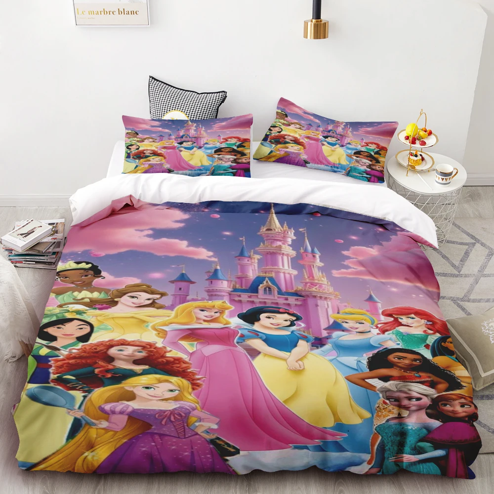 

Комплект постельного белья Disney Princess Series из 3 предметов: пододеяльник, простыня, наволочки. Детский комплект постельного белья, комплекты для двуспальных и односпальных кроватей, домашний текстиль в стиле аниме.