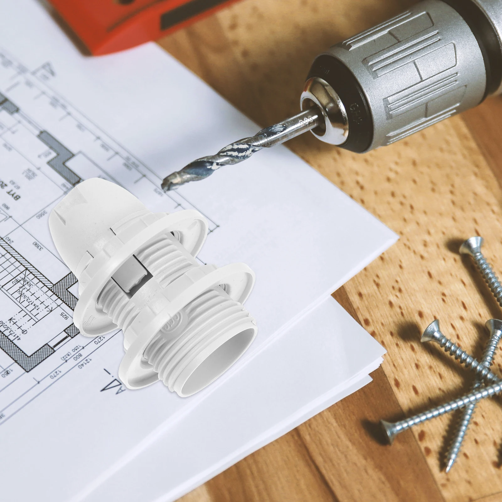 

2 Pcs Lamp Base Making Supplies Parts for Lamps Suite Household Light Socket Plastic Ceiling
