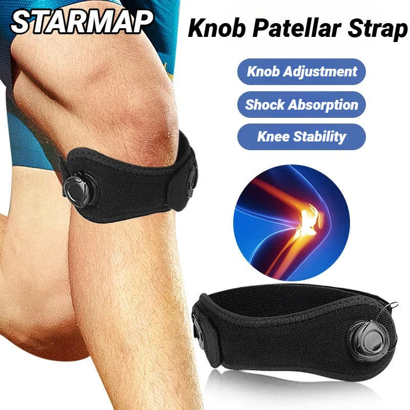1 unidad de correa de rodilla para el tendón rotuliano, soporte para alivio del dolor de rodilla, para senderismo, fútbol, baloncesto, correr, rodilla de saltador, tenis, tendinitis