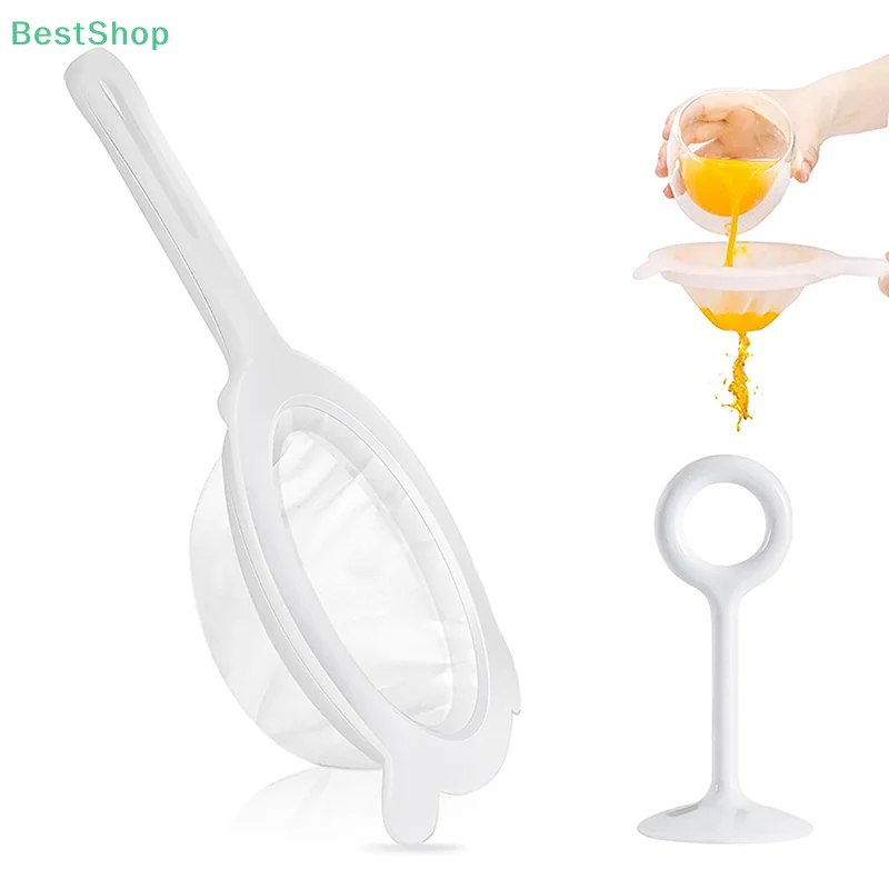 

400 Mesh Kitchen Nut Milk Filter Ultra-Fine Mesh Strainer Nylon Mesh Filter Spoon For Soy Milk Coffee Yogurt Strainers