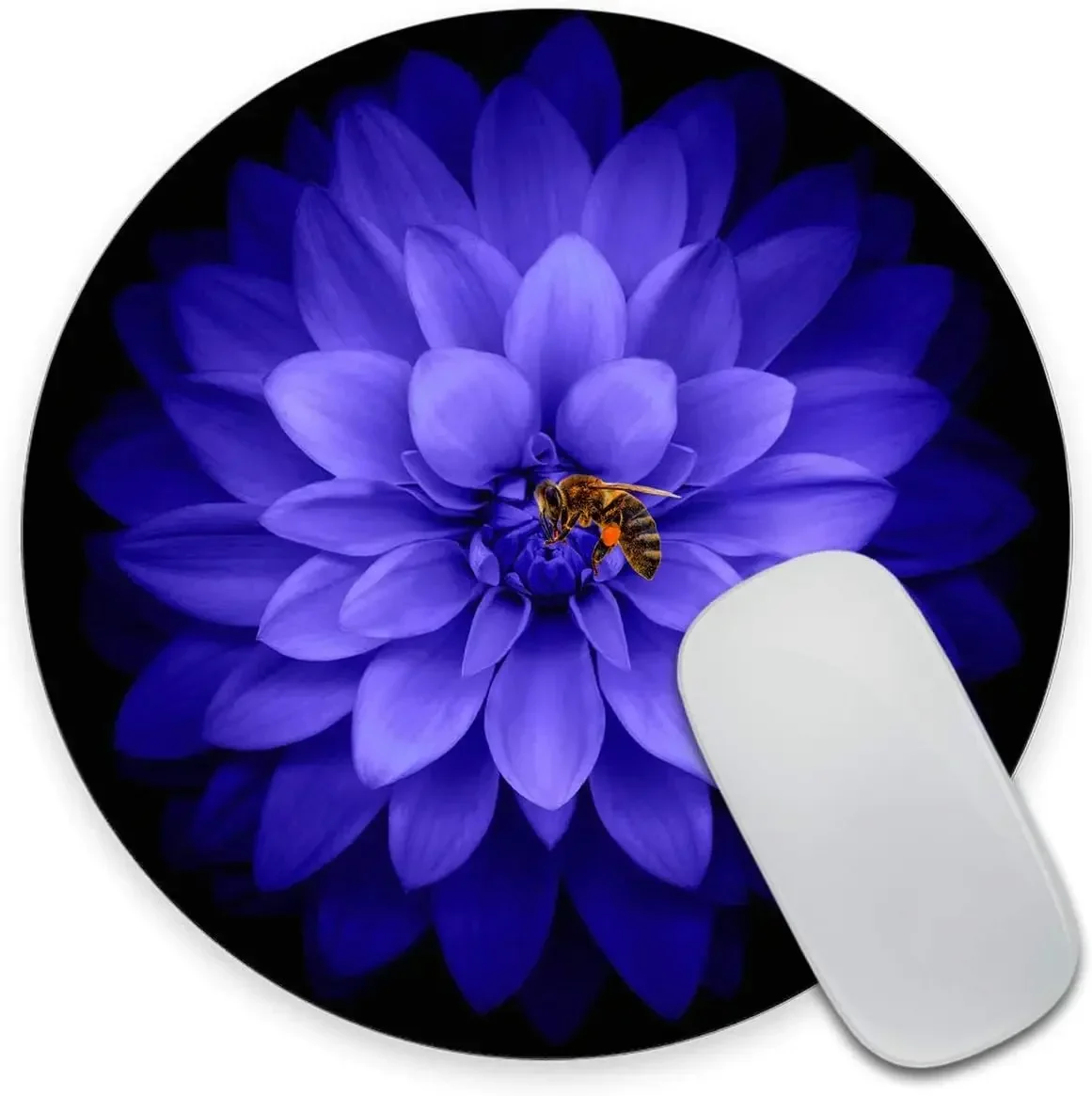 Mouse pad custom Mouse pad 1pc Watercolor Purple Flower Round Gaming 7 9 x 7 9 x 0 12 Inch