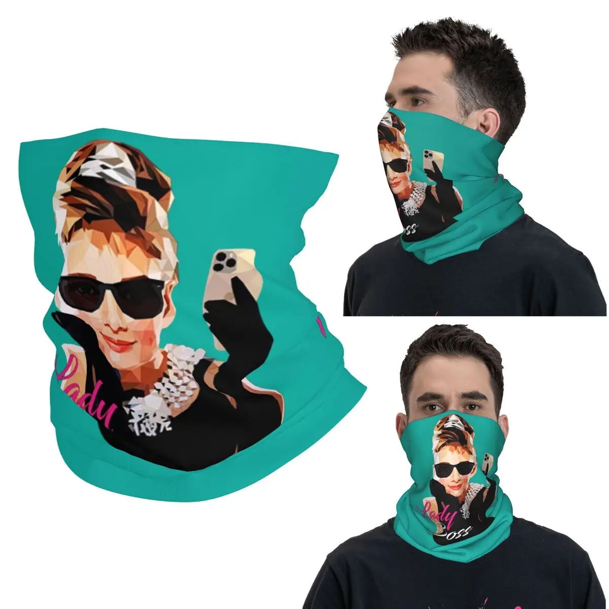 

Хепберн Одри Хепберн бандана на шею маска с принтом шарф Балаклава Спорт на открытом воздухе для мужчин женщин взрослых ветрозащитный