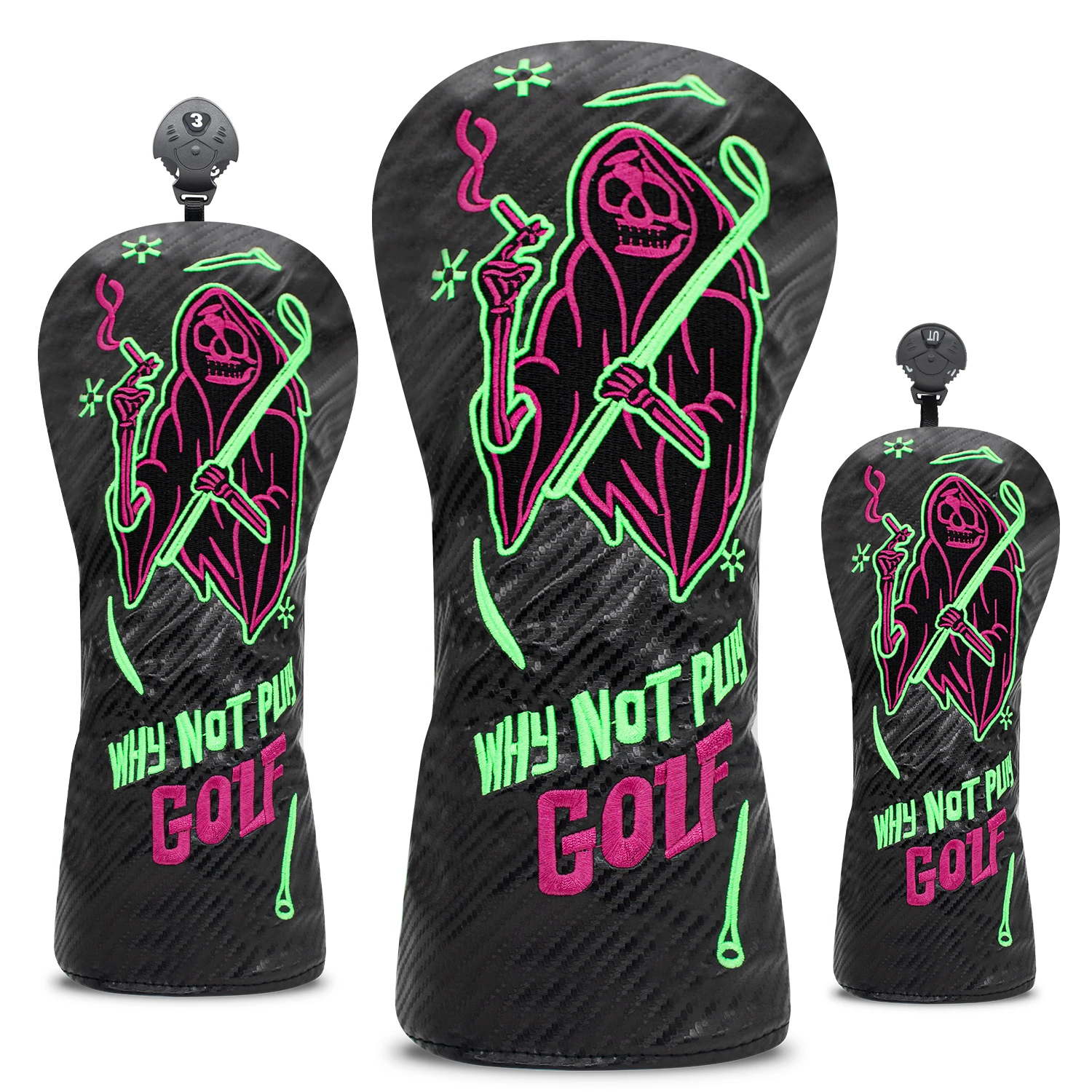 

Защитный чехол для клюшки для гольфа, подходит для сервировочных клюшек, половых клюшек и смешанных клюшек, пыленепроницаемый и прочный, защита головы мяча.