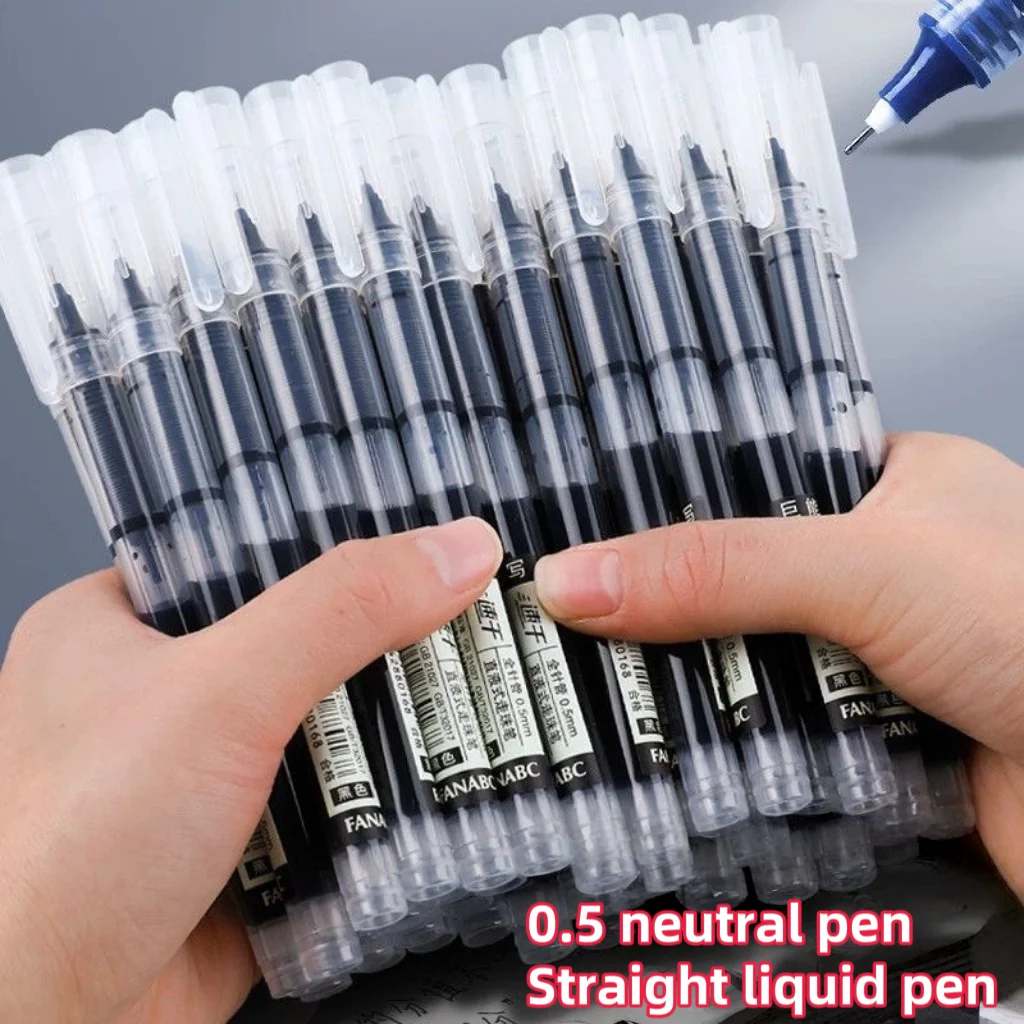 36/24/12 Stück 0,5 mm schnell trocknender gerader Flüssigstift, Neutralstift, seidige und nicht leicht kaputte Tinte, Studenten-, Schreibwaren