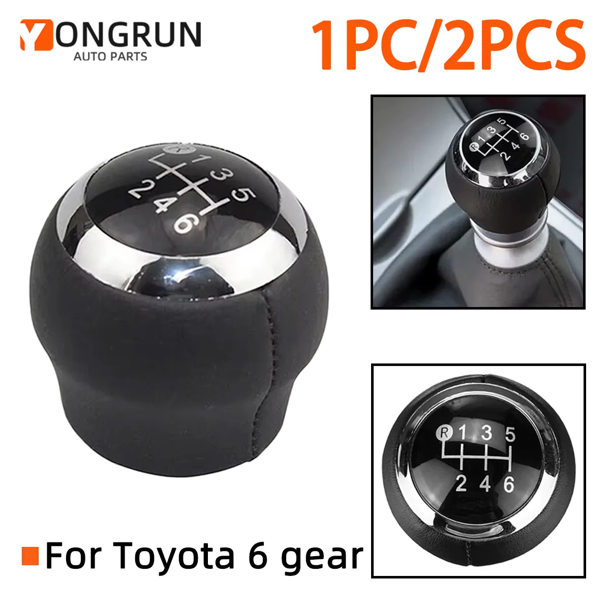 YONGRUN 1/2PCS Getriebe Shift Kopf Geeignet Für Toyota Corolla Verso Auris Yaris Rav4 2007-2013 6-Gang Getriebe Getriebe Shift Kopf