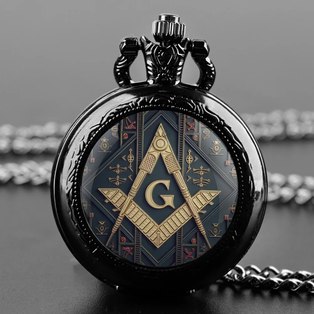 الماسونية العربية الأرقام قبة زجاج ساعة جيب كوارتز الرجال النساء قلادة ملحق ساعة هدية تذكارية Reloj De Bolsillo #1