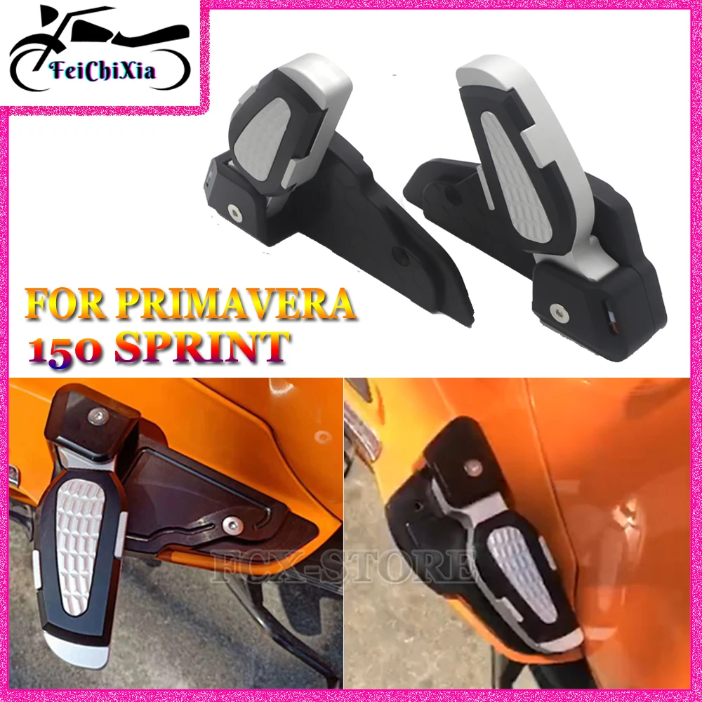 

New Motorcycle Footrest FootPegs Foot Pedal CNC Aluminum for Vespa Primavera 150 Sprint 150 2017 2018 Accessories