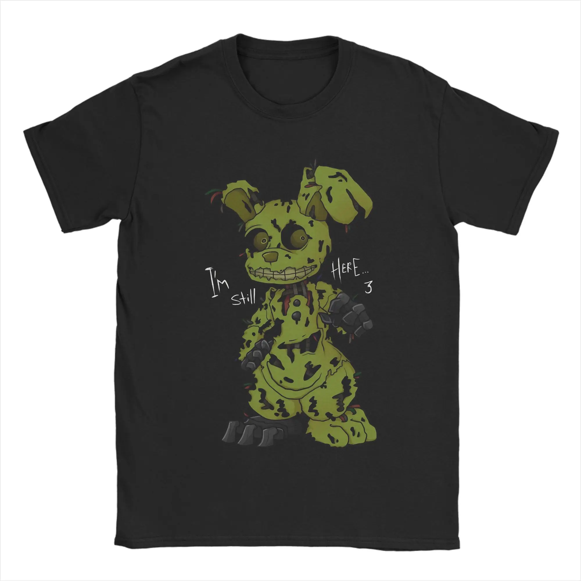 

FNAF At Freddys Springtrap T-Shirt for Men Fashion 100% Cotton Tees Round Neck Short Sleeve T Shirts Plus Size Clothes