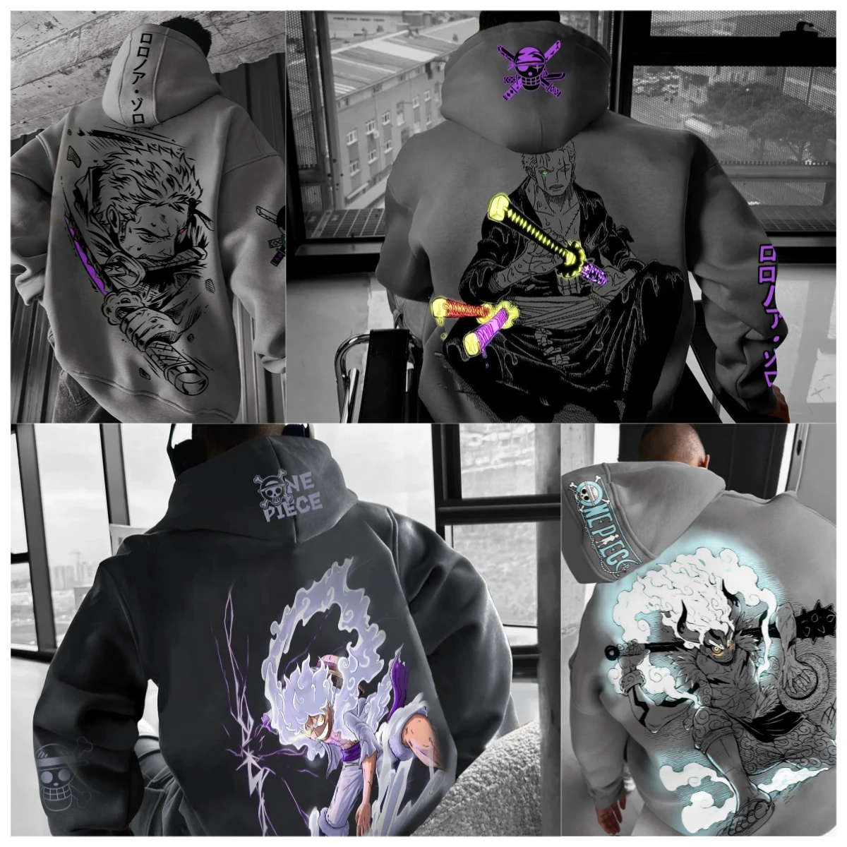 

2025One Piece Luffy's New Best-selling Collaboration Autumn and Winter Men's and Women's Daily Commuting Hoodies and Sweatshirts